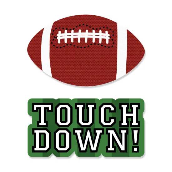 Big Dot of Happiness End Zone - Football DIY Shaped Baby Shower or Birthday Party Cut-Outs - 24 Count {1}