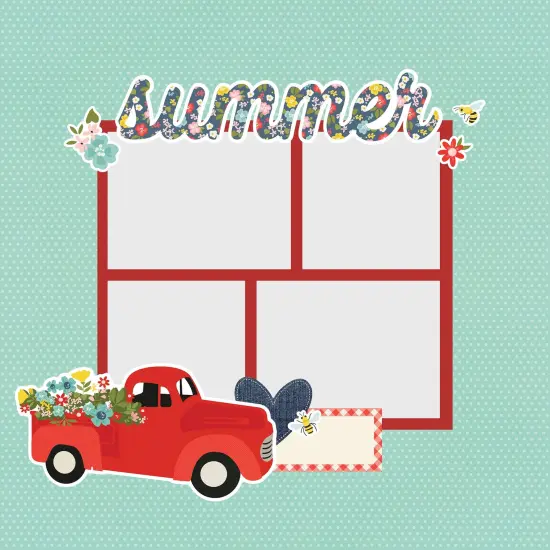 Simple Stories Simple Pages Page Template-(1) 2-3"X4" & 2-3"X3" {3}