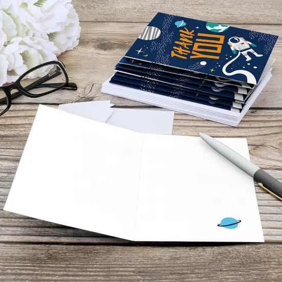 Big Dot of Happiness Blast Off to Outer Space - Rocket Ship Baby Shower or Birthday Party Thank You Cards (8 count) {6}