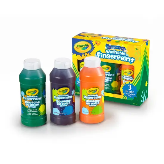 Crayola Washable Finger Paint 8oz 3/Pkg-Secondary {5}