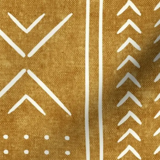 Various Fabrics by the Yard or Fat Quarter Geometric Stripe Mustard Gold Weathered Look Southwestern Boho Tribal Inspired Modern Farmhouse Custom Printed Fabric by Spoonflower {7}