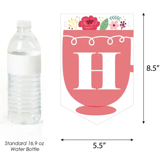 Big Dot of Happiness 2nd Birthday Tea for Two - Garden Second Birthday Party Bunting Banner - Party Decorations - Happy 2nd Birthday {4}