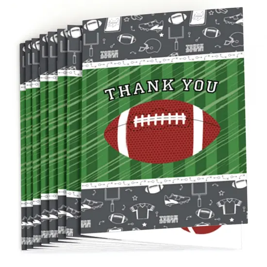 Big Dot of Happiness End Zone - Football - Baby Shower or Birthday Party Thank You Cards (8 count) {3}