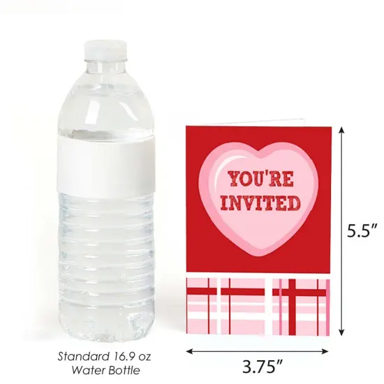 Big Dot of Happiness Conversation Hearts - Fill In Valentine's Day Party Invitations (8 count) {4}