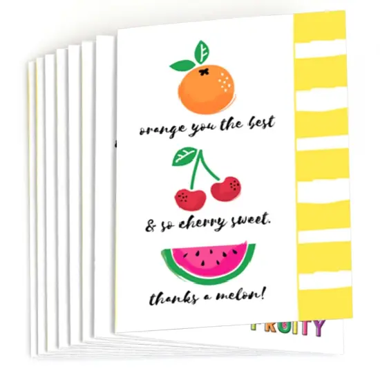 Big Dot of Happiness Tutti Fruity - Frutti Summer Baby Shower or Birthday Party Thank You Cards (8 count) {3}
