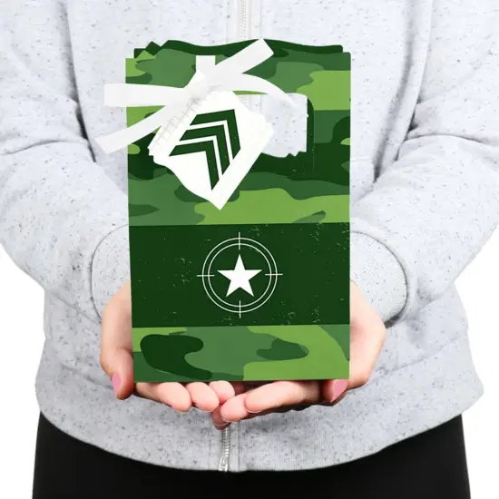 Big Dot of Happiness Camo Hero - Army Military Camouflage Party Favor Boxes - Set of 12 {6}