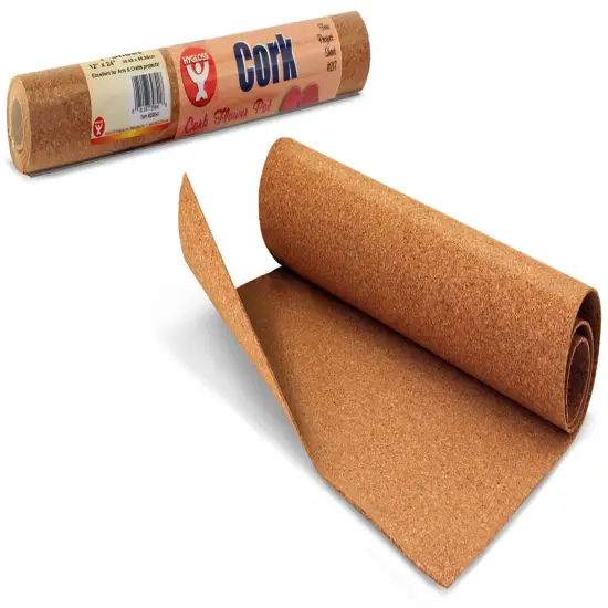 Hygloss Cork Sheets 2mm Thick-12"X24" Rolled {3}