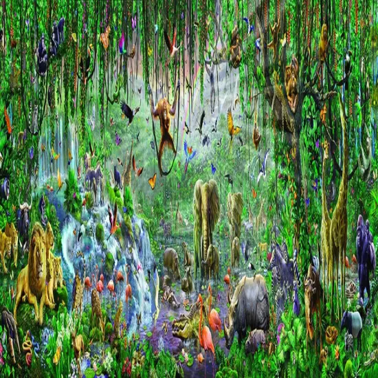 Sunsout African Mural 500 pc Jigsaw Puzzle 71610 {1}