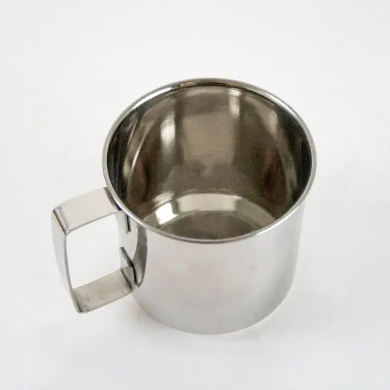 Sturdy Stainless Steel Backpacking Camping Drinking Cup with Handle Set of 4 {3}