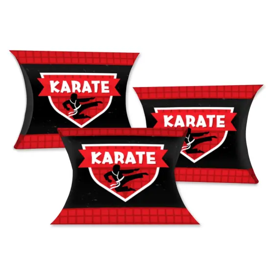 Big Dot of Happiness Karate Master - Favor Gift Boxes - Martial Arts Birthday Party Petite Pillow Boxes - Set of 20 {1}