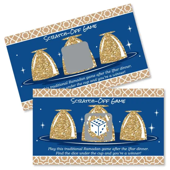 Big Dot of Happiness Ramadan - Eid Mubarak Al Siniya Game Scratch Off Cards - 22 Count {1}