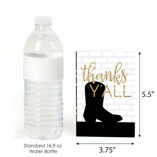 Big Dot of Happiness Nash Bash - Nashville Bachelorette Party Thank You Cards (8 count) {4}