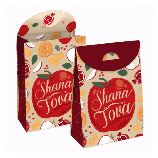 Big Dot of Happiness Rosh Hashanah - New Year Gift Favor Bags - Party Goodie Boxes - Set of 12 {1}