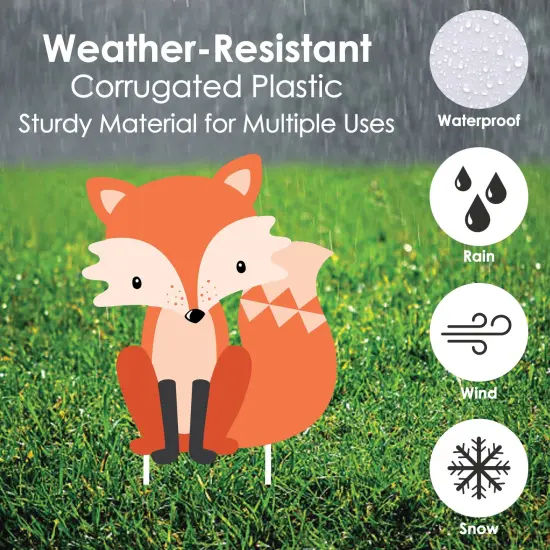 Big Dot of Happiness Woodland Creatures - Forest Animal Lawn Decorations - Outdoor Baby Shower or Birthday Party Yard Decorations - 10 Piece {6}