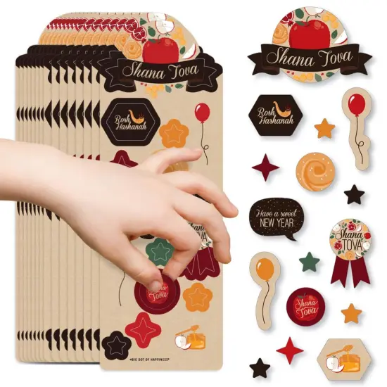 Big Dot of Happiness Rosh Hashanah - New Year Favor Kids Stickers - 16 Sheets - 256 Stickers {1}