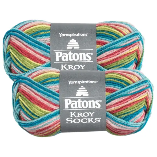 (Pack of 2) Patons Kroy Socks Yarn-Meadow Stripes {1}