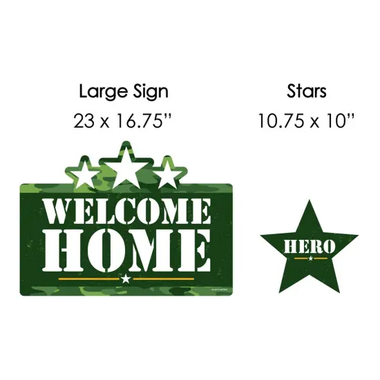 Big Dot of Happiness Welcome Home Hero - Yard Sign and Outdoor Lawn Decorations - Military Army Homecoming Yard Signs - Set of 8 {7}