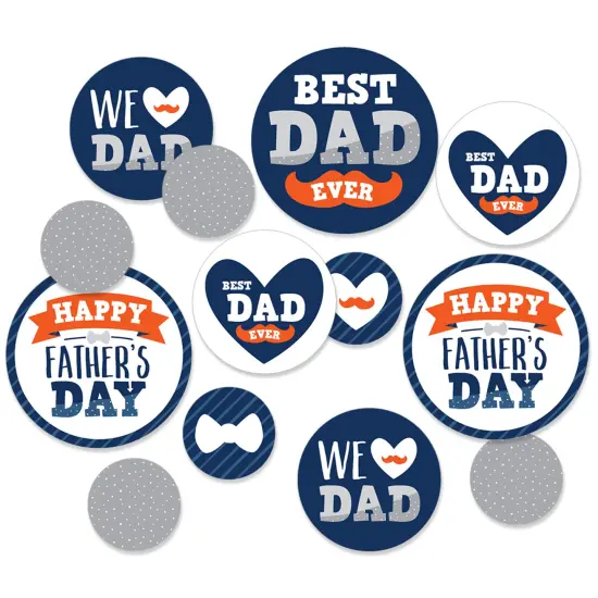 Big Dot of Happiness Happy Father's Day - We Love Dad Party Giant Circle Confetti - Party Decorations - Large Confetti 27 Count {1}