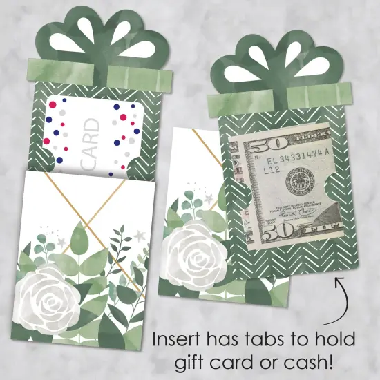 Big Dot of Happiness Boho Botanical - Greenery Party Money and Gift Card Sleeves - Nifty Gifty Card Holders - Set of 8 {4}
