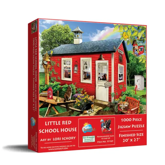 Sunsout Little Red School House 1000 pc Jigsaw Puzzle 35165 {3}