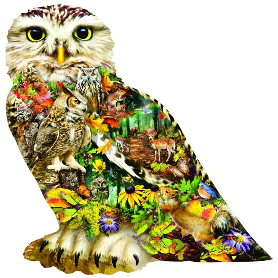 Sunsout Forest Messenger 650 pc Special Shape Jigsaw Puzzle 95078 {1}