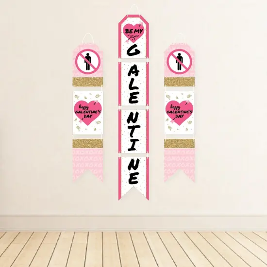 Big Dot of Happiness Be My Galentine - Hanging Vertical Paper Door Banners - Galentine's & Valentine's Party Wall Decoration Kit - Indoor Door Decor {4}