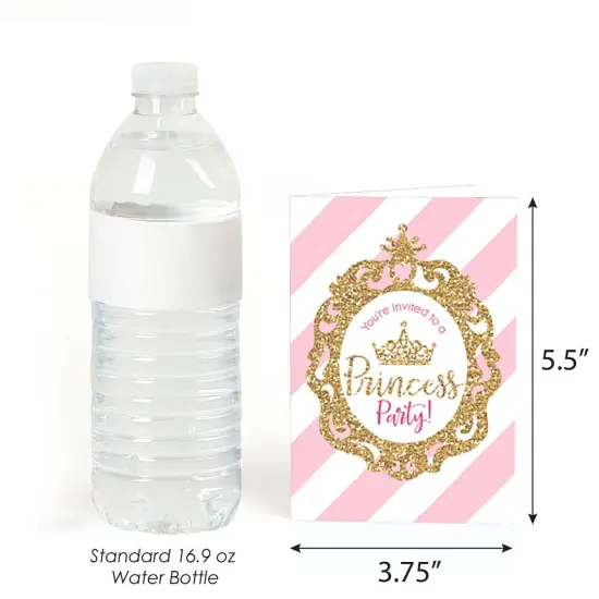 Big Dot of Happiness Little Princess Crown - Fill In Pink and Gold Princess Baby Shower or Birthday Party Invitations (8 count) {4}