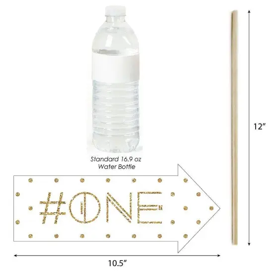 Big Dot of Happiness Funny 1st Birthday Girl - Fun to be One - First Birthday Party Photo Booth Props Kit - 10 Piece {4}