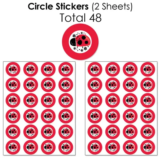 Big Dot of Happiness Happy Little Ladybug - Party Candy Favor Sticker Kit - 304 Pieces {7}