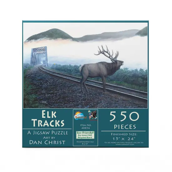 Sunsout Elk Tracks 550 pc Jigsaw Puzzle 48856 {4}
