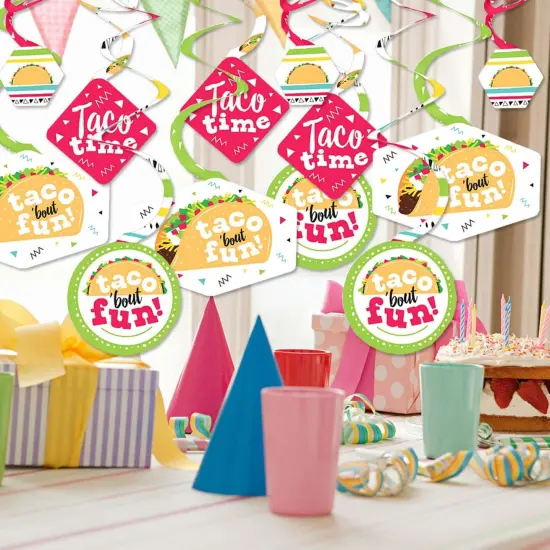 Big Dot of Happiness Taco 'Bout Fun - Fiesta Hanging Decor - Party Decoration Swirls - Set of 40 {3}