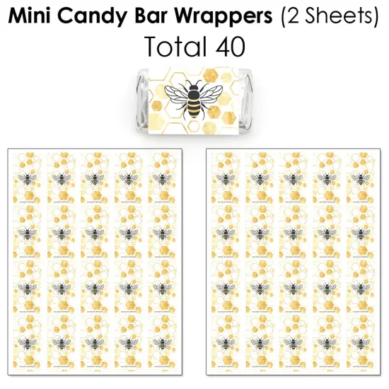 Big Dot of Happiness Little Bumblebee - Bee Baby Shower or Birthday Party Candy Favor Sticker Kit - 304 Pieces {4}
