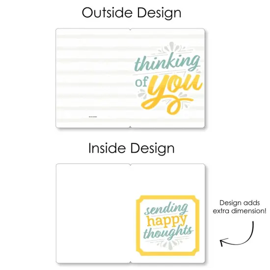 Big Dot of Happiness Thinking of You - Just Because Giant Greeting Card - Big Shaped Jumborific Card {7}