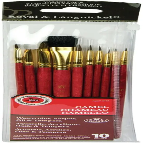 Royal & Langnickel(R) Camel Value Pack Brush Set-10/Pkg {1}