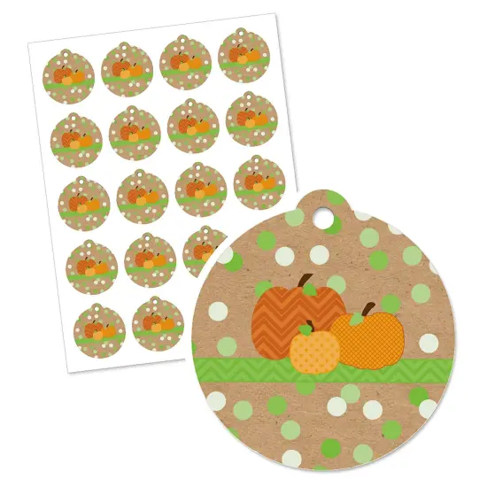 Big Dot of Happiness Pumpkin Patch - Fall, Halloween or Thanksgiving Party Favor Gift Tags (Set of 20) {3}