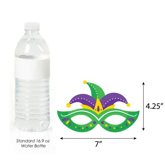 Big Dot of Happiness Colorful Mardi Gras Mask Glasses - Paper Card Stock Masquerade Party Photo Booth Props Kit - 10 Count {6}