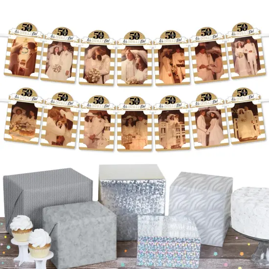 Big Dot of Happiness We Still Do - 50th Wedding Anniversary - DIY Anniversary Party Decor - Picture Display - Photo Banner {3}