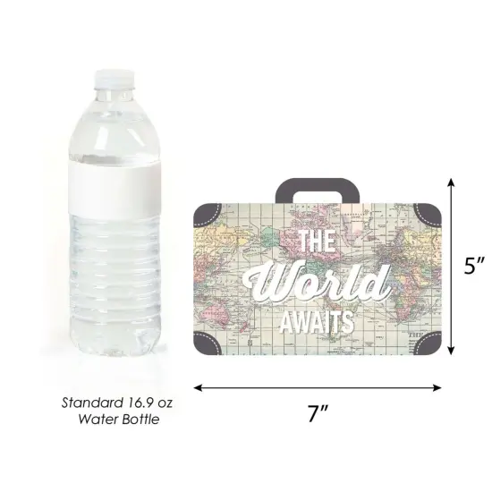 Big Dot of Happiness World Awaits - Suitcase Decorations DIY Travel Themed Party Essentials - Set of 20 {6}