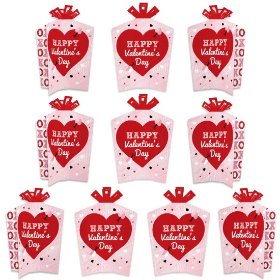 Big Dot of Happiness Conversation Hearts - Table Decorations - Valentine's Day Party Fold and Flare Centerpieces - 10 Count {1}