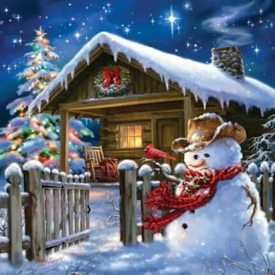 Sunsout Christmas Cheer 550 pc Christmas Jigsaw Puzzle 57148 {1}