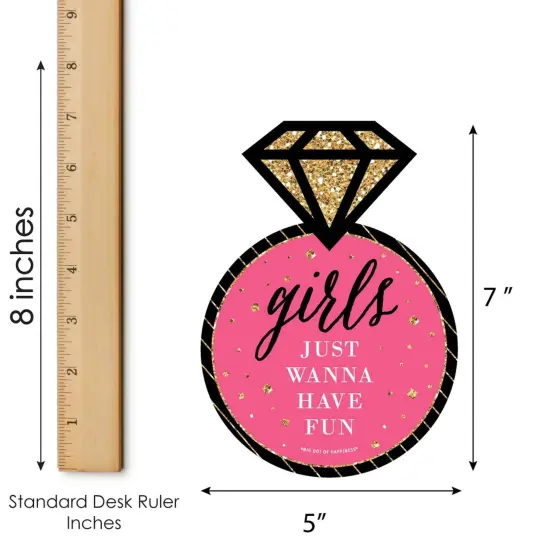 Big Dot of Happiness Girls Night Out - Bar Bingo Cards and Markers - Bachelorette Party Shaped Bingo Game - Set of 18 {6}