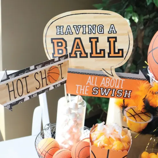 Big Dot of Happiness Funny Nothin' but Net - Basketball - Tailgating Party Photo Booth Props Kit - 10 Piece {7}
