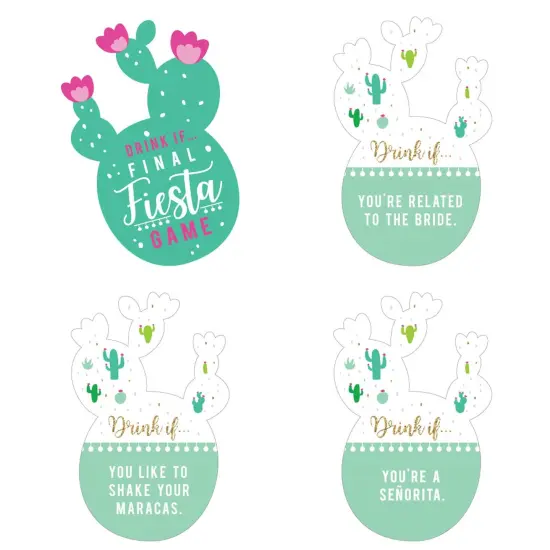 Big Dot of Happiness Drink If Game - Final Fiesta - Last Fiesta Bachelorette Party Game - 24 Count {1}