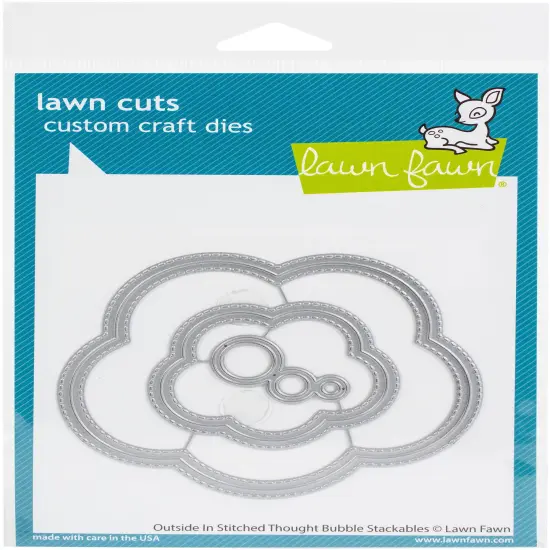 Lawn Cuts Custom Craft Die-Outside In Stitched Thought Bubble Stack {1}