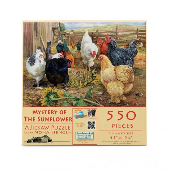 Sunsout Mystery of the Sunflower 550 pc Jigsaw Puzzle 76035 {4}