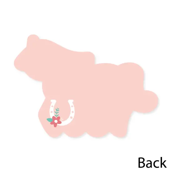 Big Dot of Happiness Run Wild Horses - Shaped Thank You Cards - Pony Birthday Party Thank You Note Cards with Envelopes - Set of 12 {6}