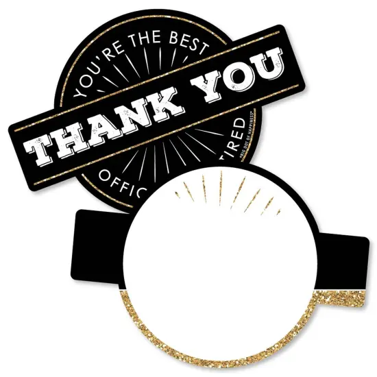 Big Dot of Happiness Happy Retirement - Shaped Thank You Cards - Retirement Party Thank You Note Cards with Envelopes - Set of 12 {1}