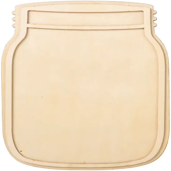 Plaid Mason Jar Wood Shape-10"X5.8" {1}