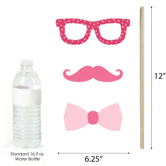 Big Dot of Happiness It's a Girl - Pink Baby Shower Photo Booth Props Kit - 20 Count {6}