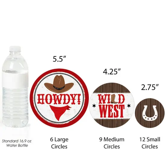 Big Dot of Happiness Western Hoedown - Wild West Cowboy Party Giant Circle Confetti - Party Decorations - Large Confetti 27 Count {4}